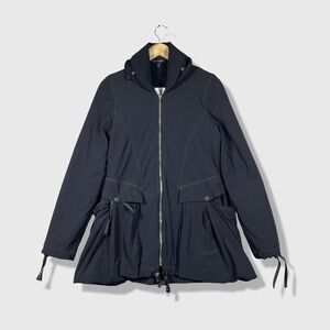 MC PLANET Zip Up Jacket Women Size 6 Black Tech Gorpcore Utility Avant Garde